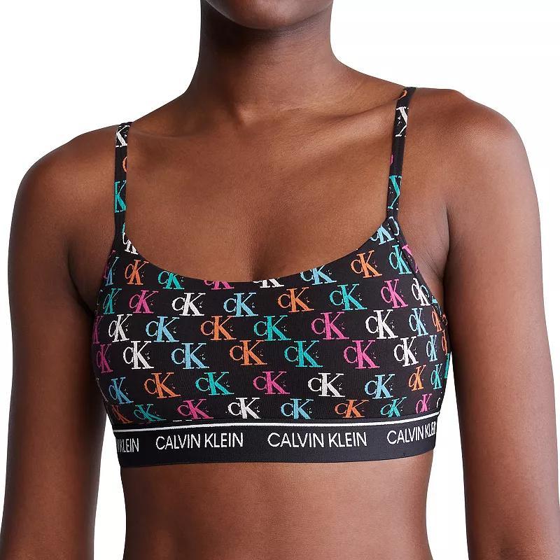 Womens Calvin Klein Archive Logo Lightly Lined Bralette QF7534 Red Product Image