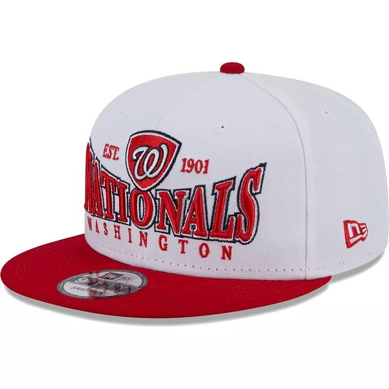 Mens New Era /Red Washington Nationals Crest 9FIFTY Snapback Hat Product Image