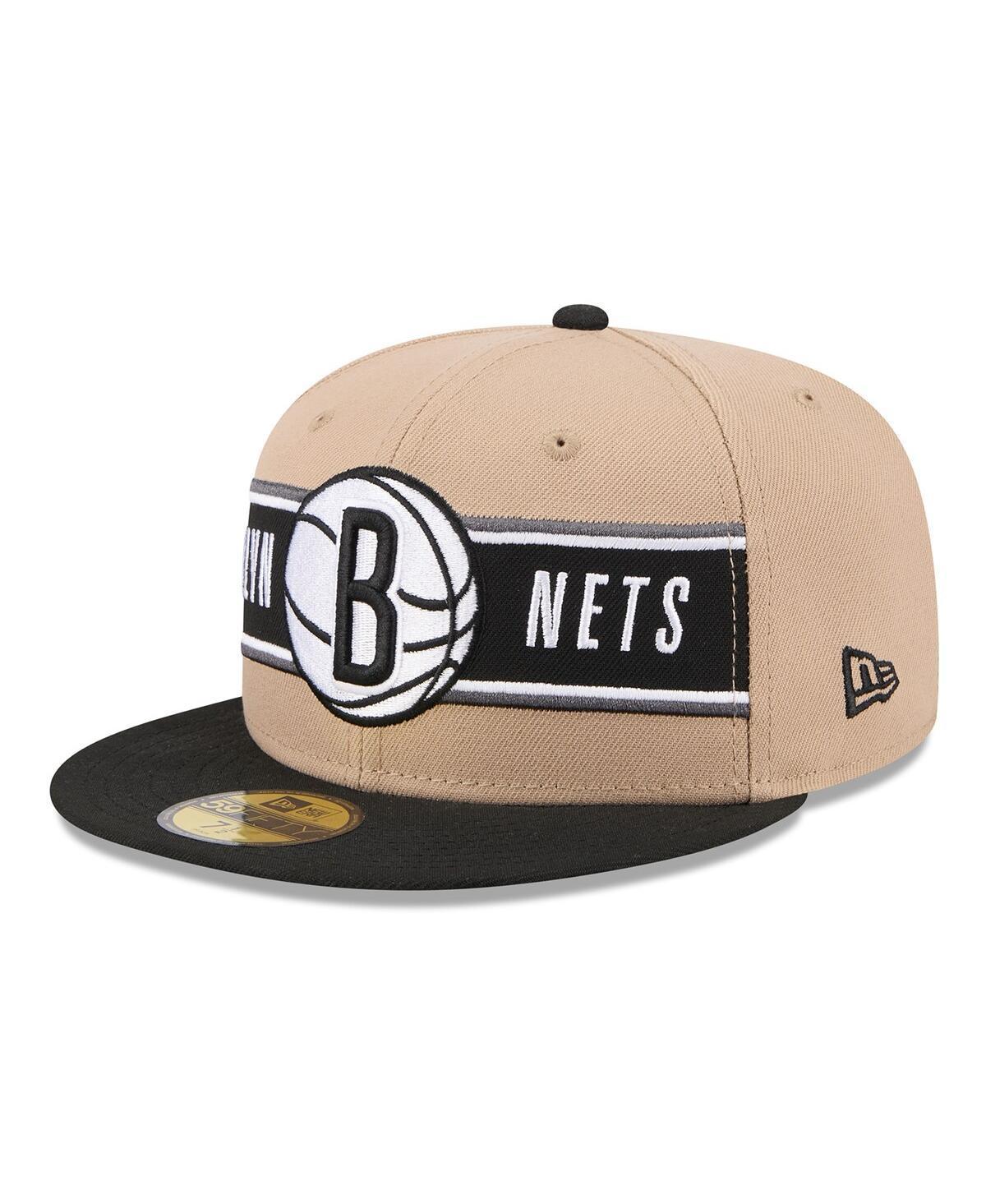 Mens New Era Tan/Black Brooklyn Nets 2024 NBA Draft 59FIFTY Fitted Hat Product Image