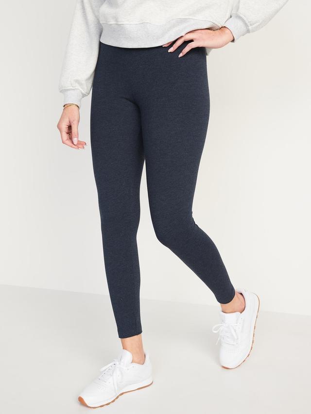 High-Waisted Jersey Ankle Leggings For Women Product Image