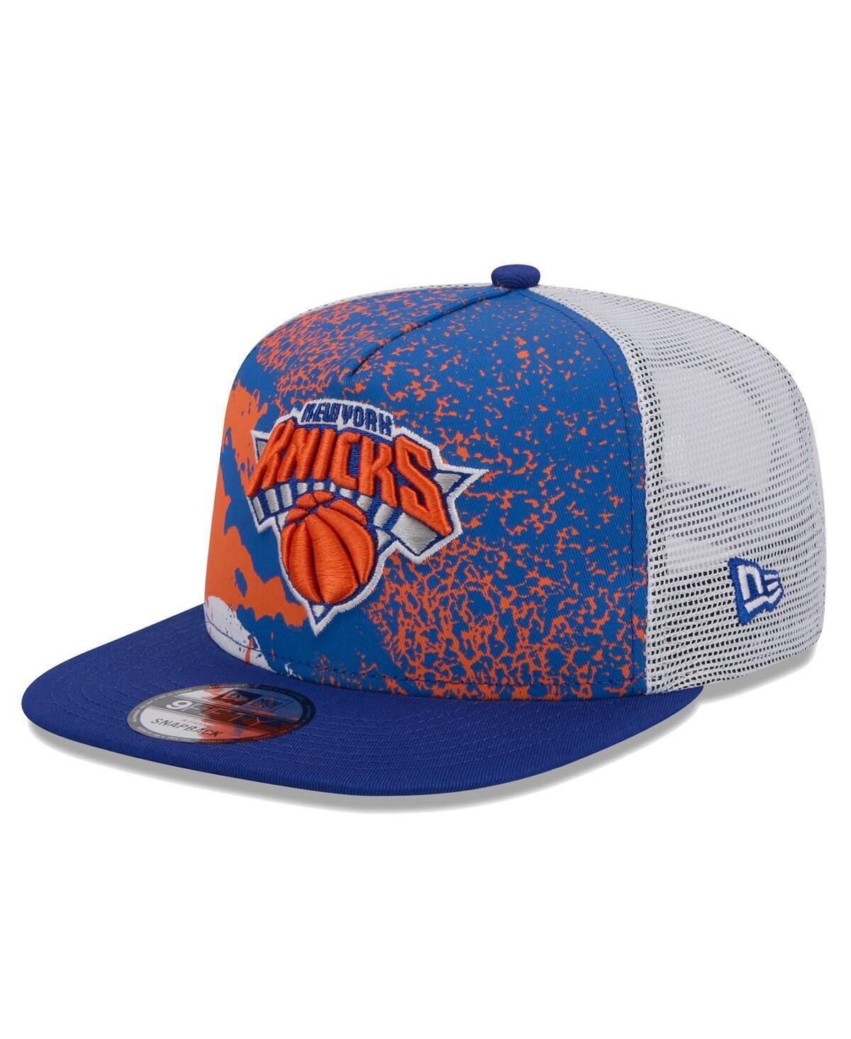 New Era Mens Blue New York Knicks Court Sport Speckle 9Fifty Snapback Hat Product Image