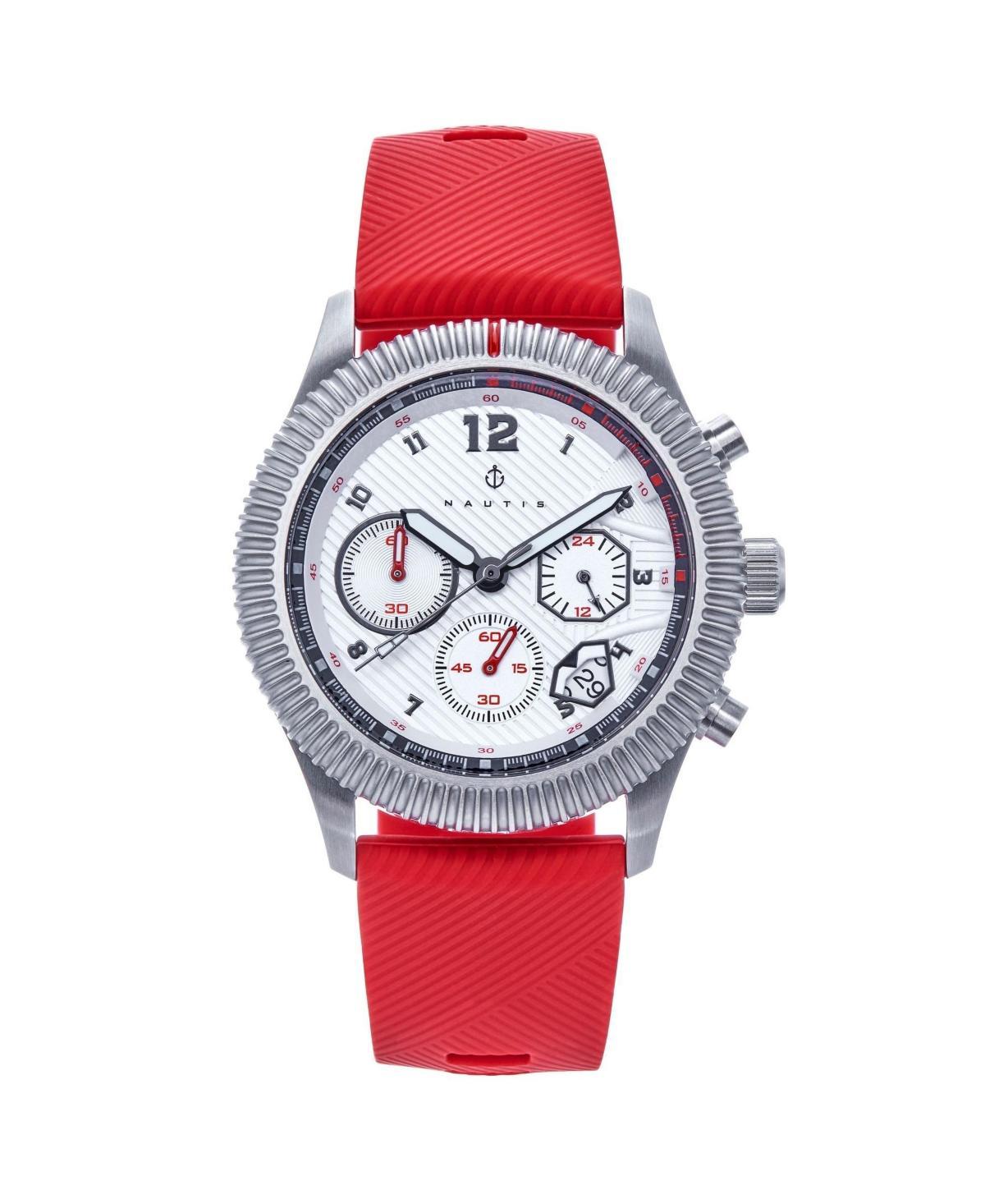 Nautis Men's Meridian Chronograph Strap Watch W/date, Red, 0 Product Image