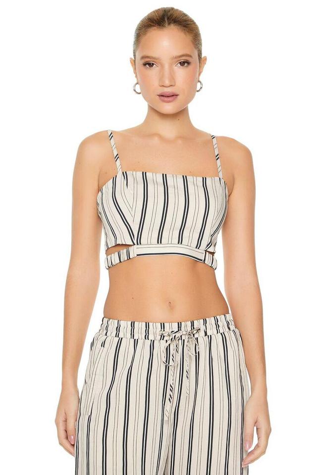 Striped Cutout Cropped Cami | Forever 21 Product Image