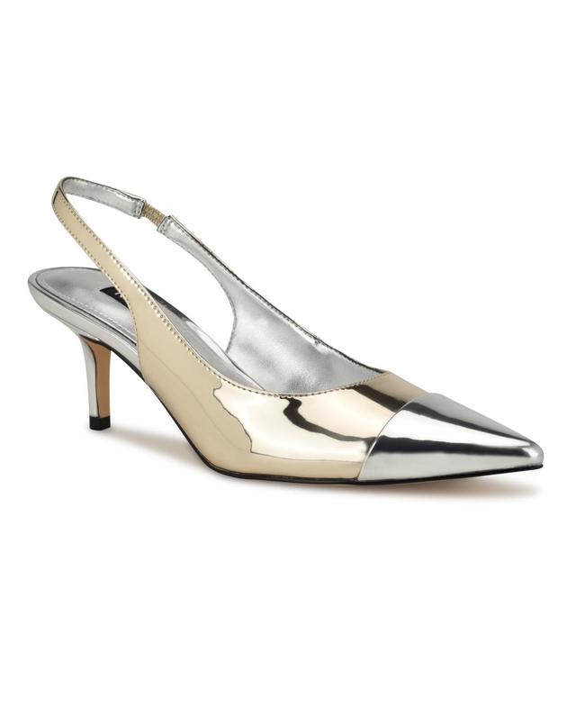 Nine West Womens Awaie Pointy Toe Dress Slingback Pumps Product Image