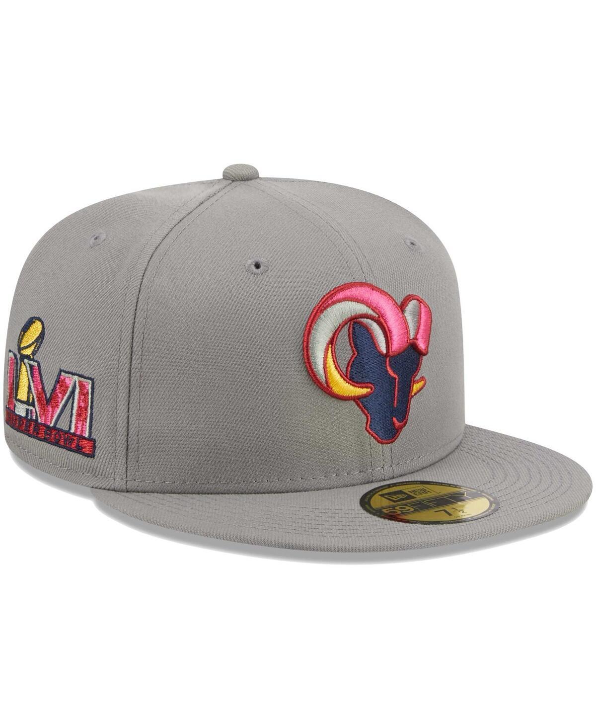 Mens New Era Gray Los Angeles Rams Color Pack 59FIFTY Fitted Hat Product Image