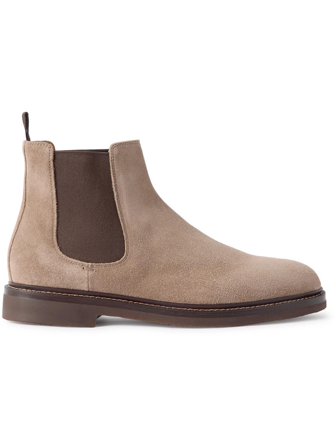 Suede Chelsea Boots In Black Product Image