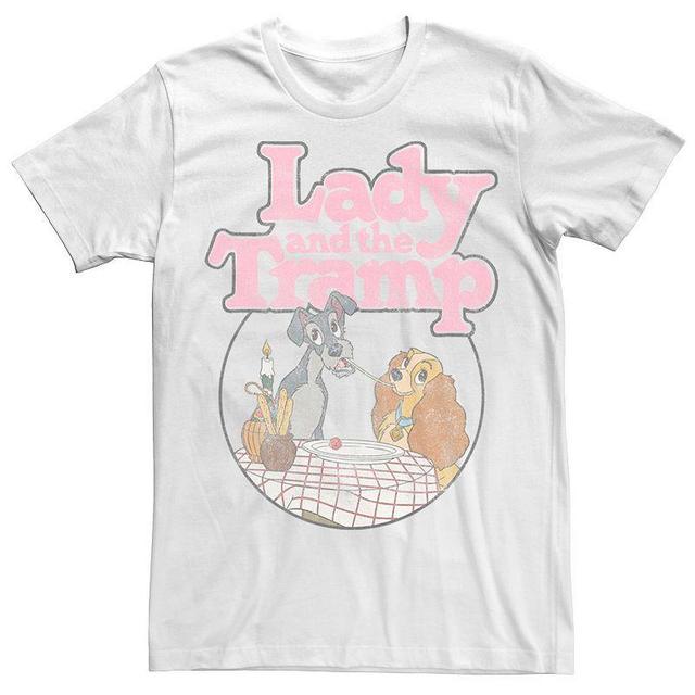 Disneys Lady And The Tramp Table Scene Portrait Logo Mens Tee Product Image