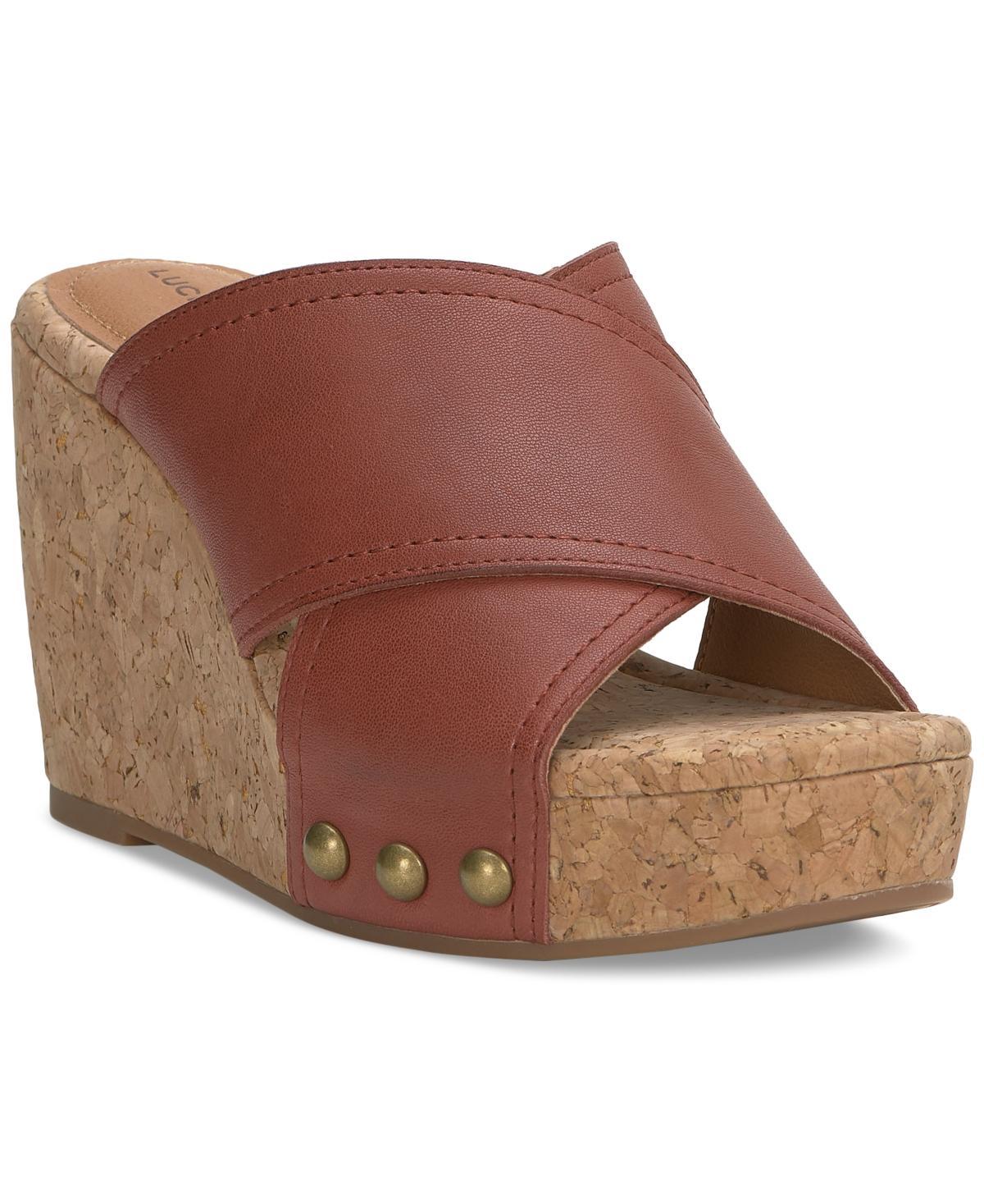 Lucky Brand Womens Valmai Platform Wedge Sandals Product Image