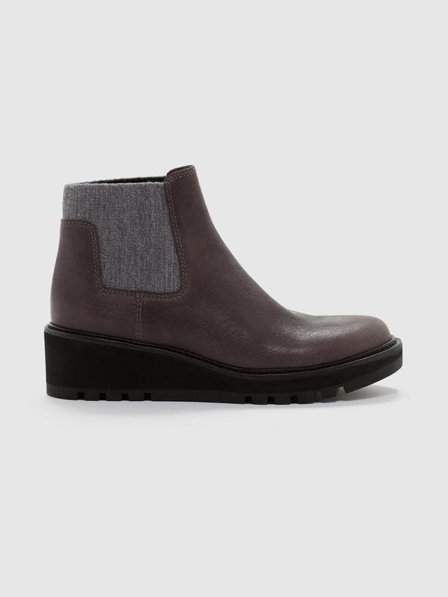 EILEEN FISHER Chelsea Wedge Washed Leather Bootiefemale Product Image