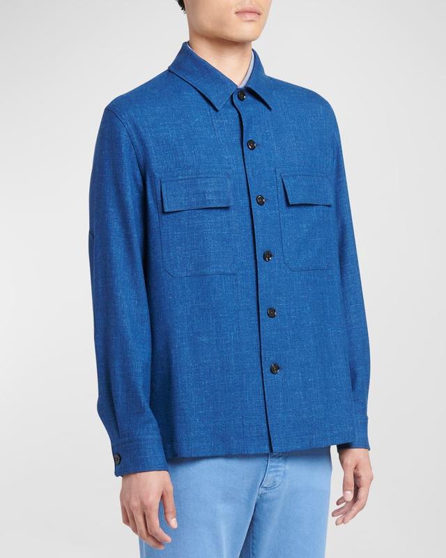 Mens Oasi Cashmere-Linen Overshirt Product Image