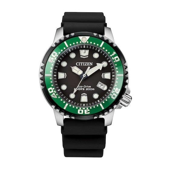 Men's Citizen Eco-DriveÂ® Promaster Diver Strap Watch with Black Dial (Model: Bn0155-08E) Product Image