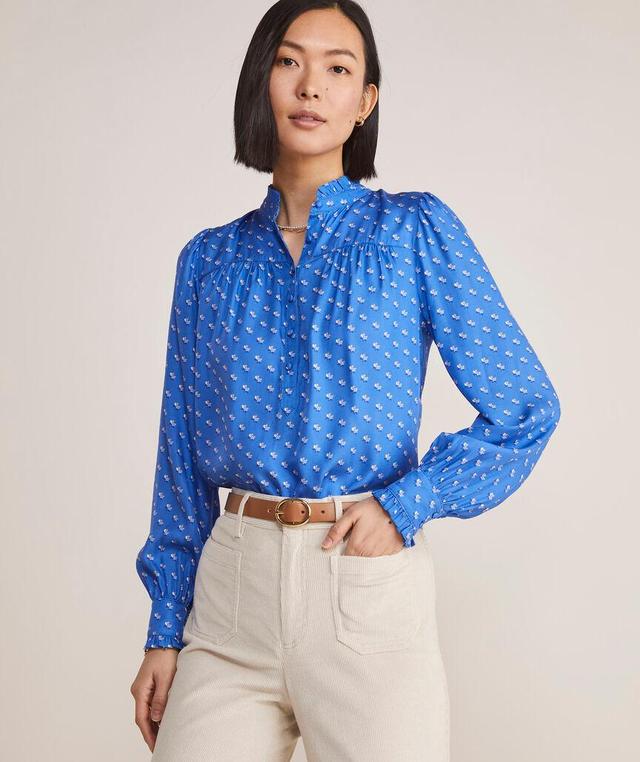 Silk Twill Ruffle Collar Popover Product Image