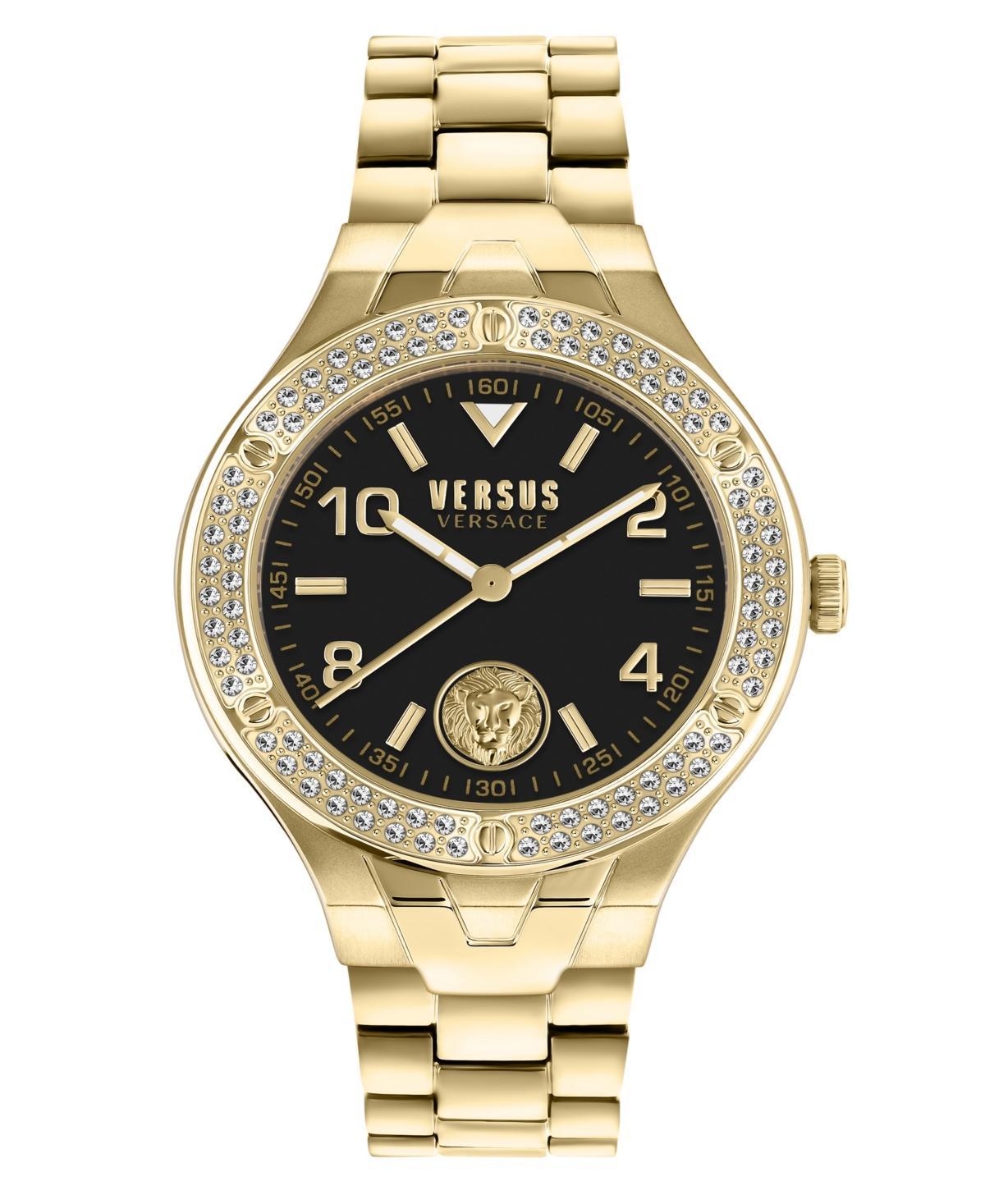 Versus Versace Womens Vittoria Three Hand Gold-Tone Stainless Steel Watch 38mm Product Image