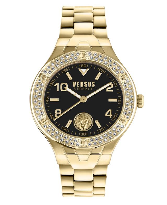 Versus Versace Womens Vittoria Three Hand Gold-Tone Stainless Steel Watch 38mm - Gold Product Image