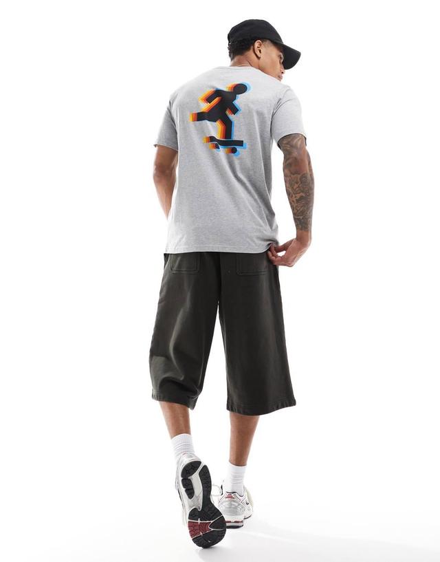 PS Paul Smith T-shirt with skateboard front and back print in gray Product Image