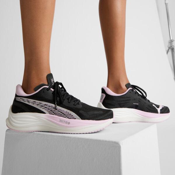 PUMA Velocity NITROâ¢ 3 Women's Running Shoes in Black/Silver/Grape Mist Product Image