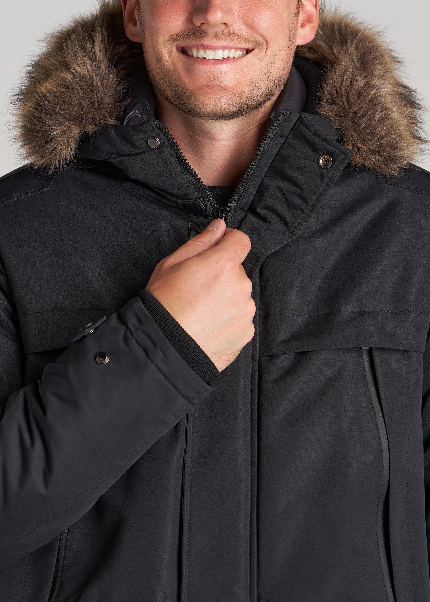 American Tall X Point Zero Tall Men's Parka in Black Product Image