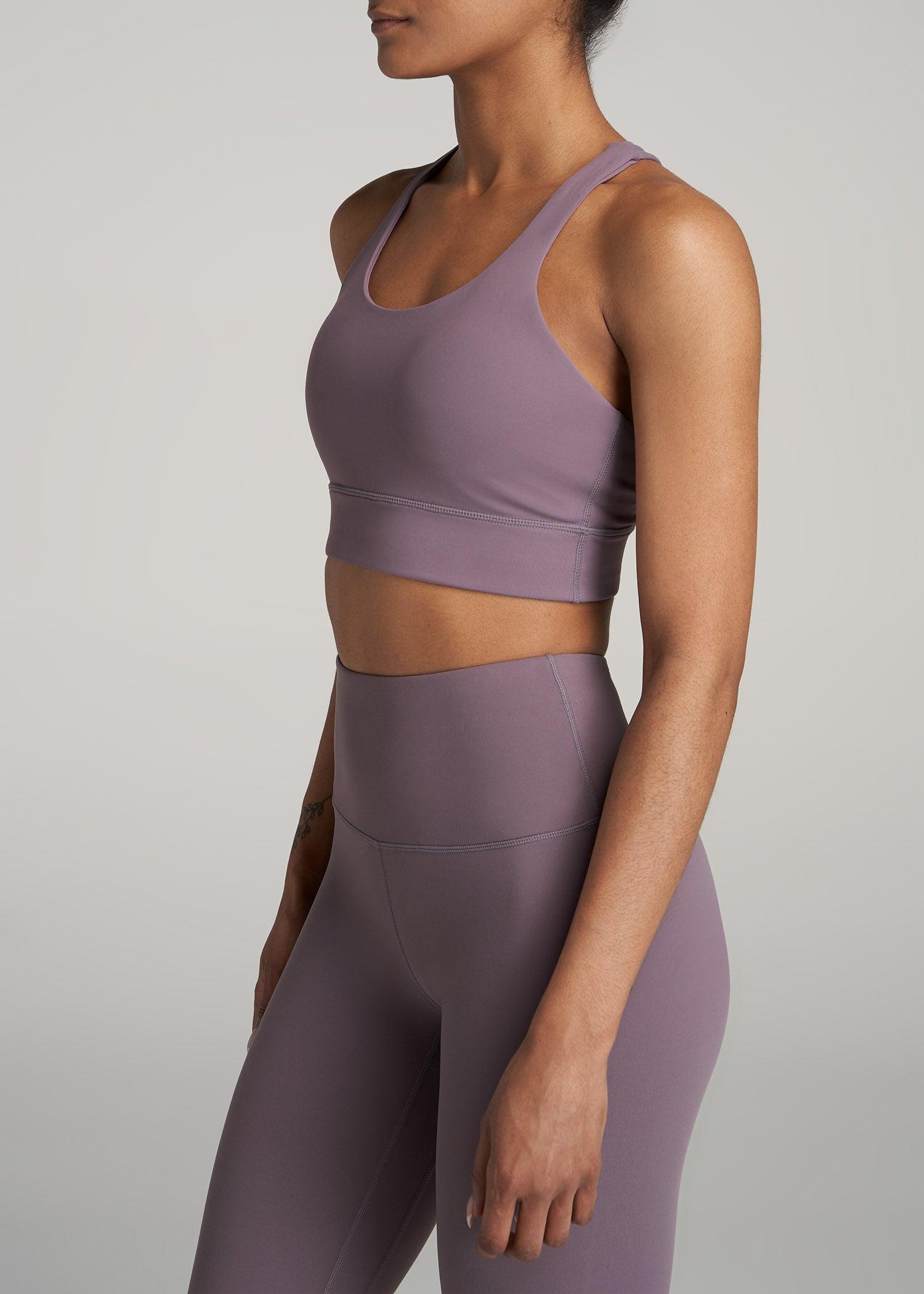 Women's Balance Crisscross Tall Sports Bra in Smoked Mauve Female Product Image