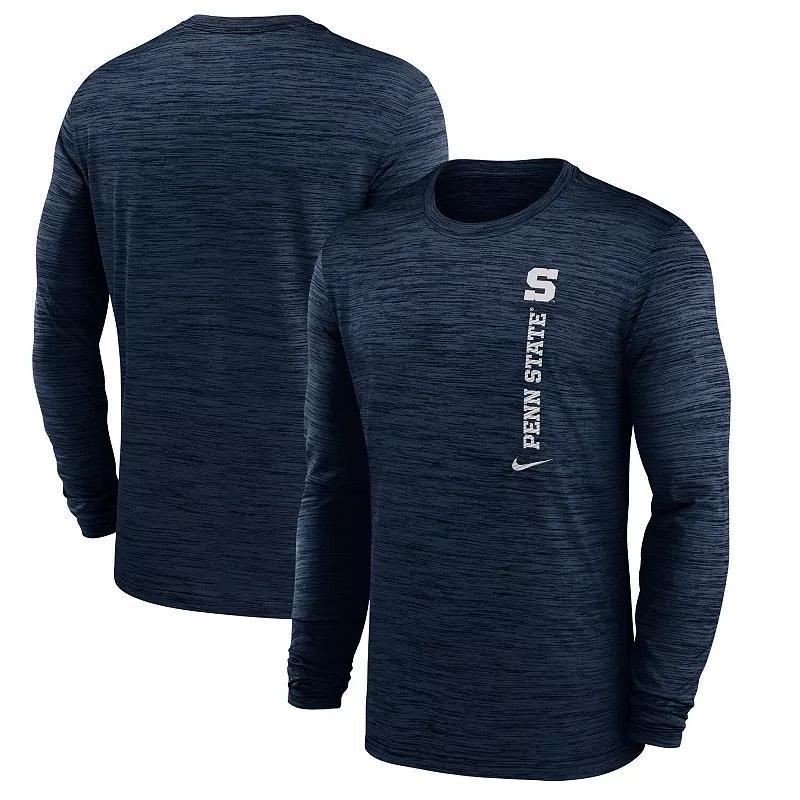 Mens Nike Penn State Nittany Lions 2024 Sideline Velocity Performance Long Sleeve T-Shirt Blue Product Image