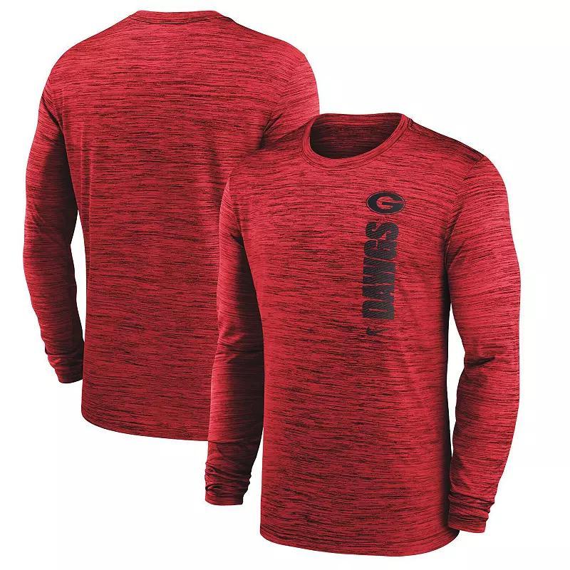 Mens Nike Georgia Bulldogs 2024 Sideline Velocity Performance Long Sleeve T-Shirt Product Image