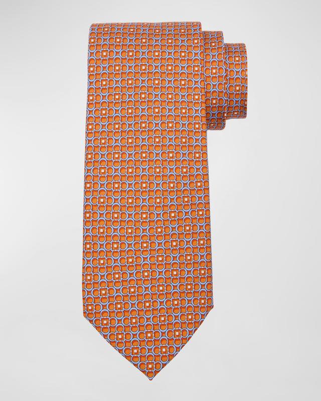 Mens Verve Gancini Grid Silk Tie Product Image