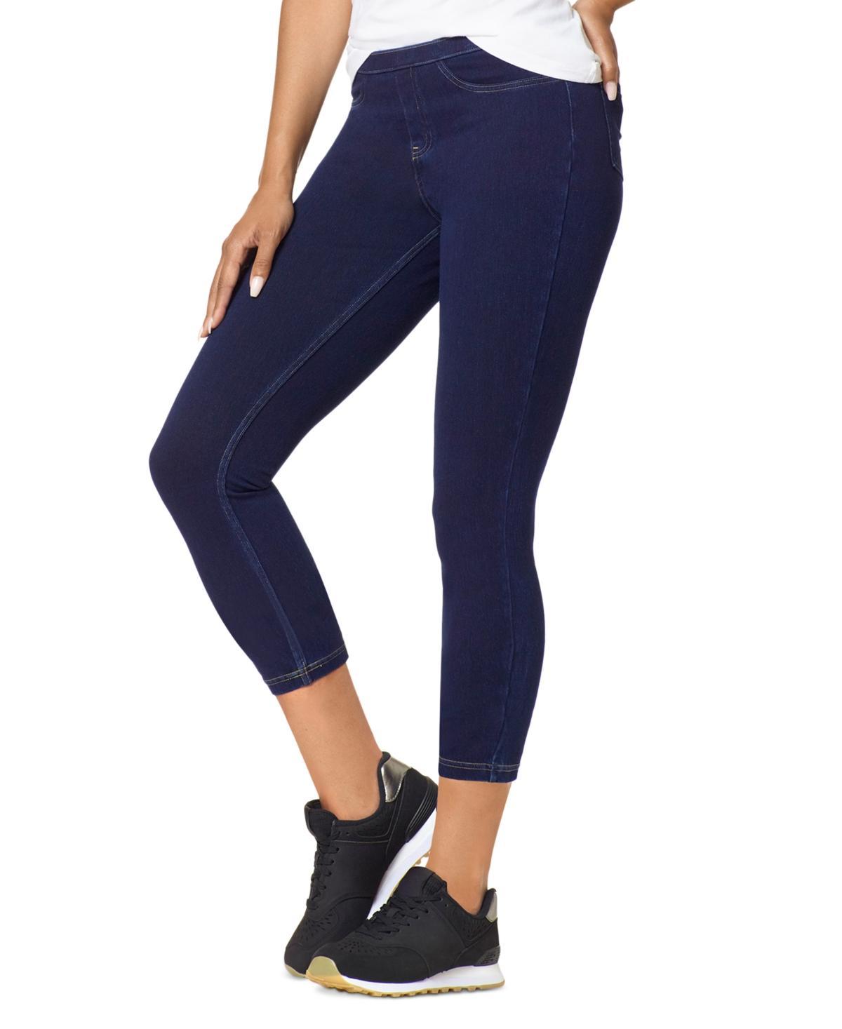 Hue Womens Mid-Rise Pull-On Denim Capri Leggings Product Image