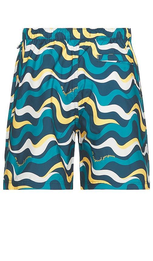 Original Penguin Men's Wave Print Swim Shorts Recycled Polyester/Polyester Product Image