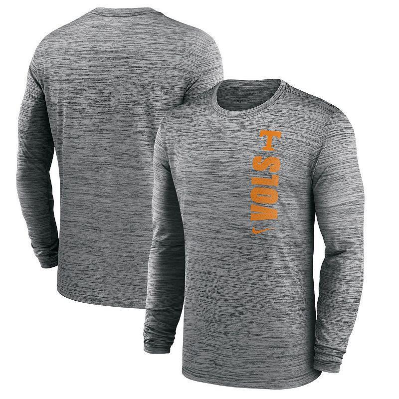 Mens Nike Heather Gray Tennessee Volunteers 2024 Sideline Velocity Performance Long Sleeve T-Shirt Product Image