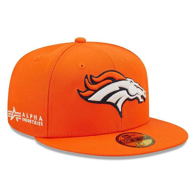 Mens New Era x Alpha Industries Orange Denver Broncos Alpha 59FIFTY Fitted Hat Product Image