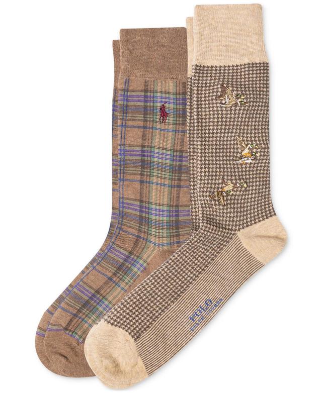 Polo Ralph Lauren Mens 2-Pk. Embroidered Duck Slack Socks Product Image