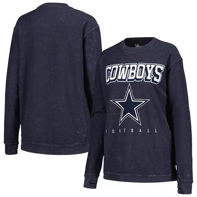 Womens G-III 4Her by Carl Banks Navy Dallas Cowboys Comfy Cord Pullover Sweatshirt Product Image