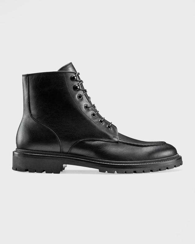 Mens Milo Leather Lace-Up Combat Boots Product Image