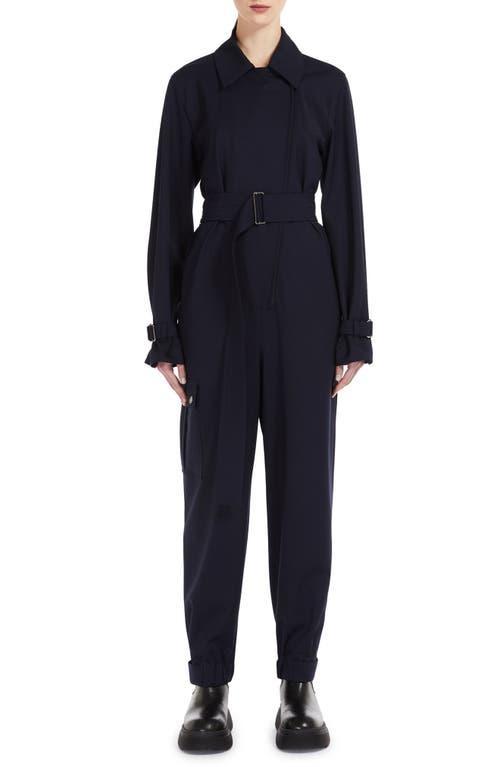 Weekend Max Mara Drava Belted Long Sleeve Utility Jumpsuit Product Image