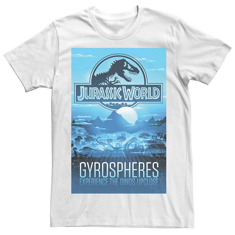 Mens Jurassic World Gyrospheres Tour Park Poster Tee Product Image