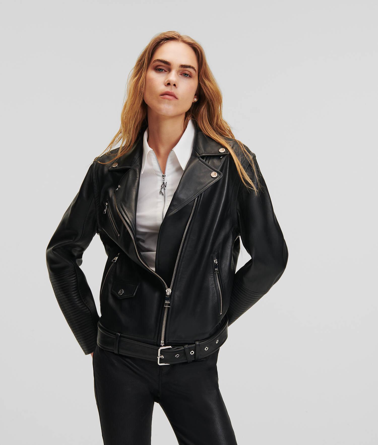 LEATHER BIKER JACKET product image