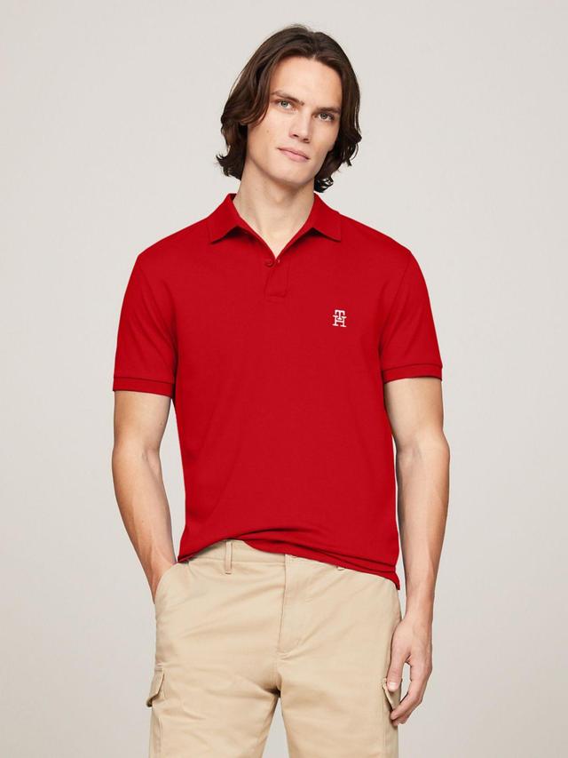 Tommy Hilfiger Men's Regular Fit TH Logo Interlock Polo Product Image