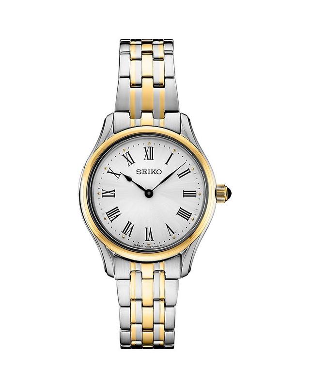 Seiko Essentials Womens Two Tone Silver Dial Bracelet Watch - SWR070 White Product Image