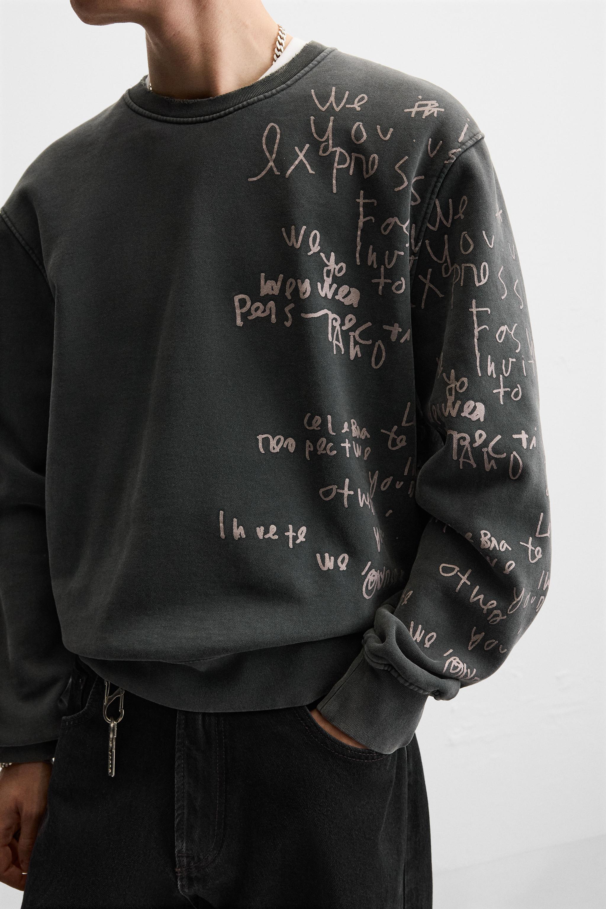 TEXT PRINT SWEATSHIRT Product Image