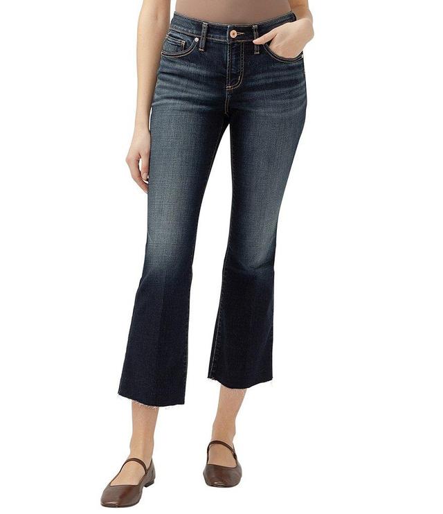 Silver Jeans Co. Suki Mid Rise Frayed Hem Kick Flare Jeans Product Image