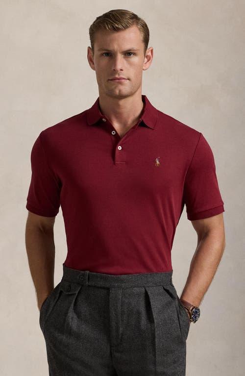 Men's Classic-fit Soft Cotton Polo Shirt In Red Product Image