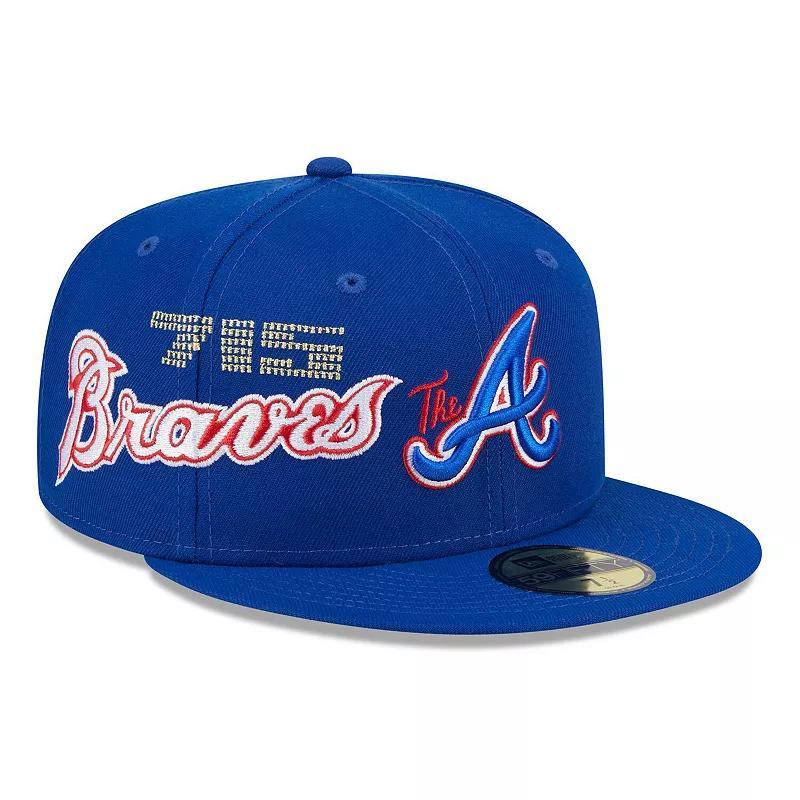 New Era Mens Royal Atlanta Braves City Connect Icon 59FIFTY Fitted Hat Product Image