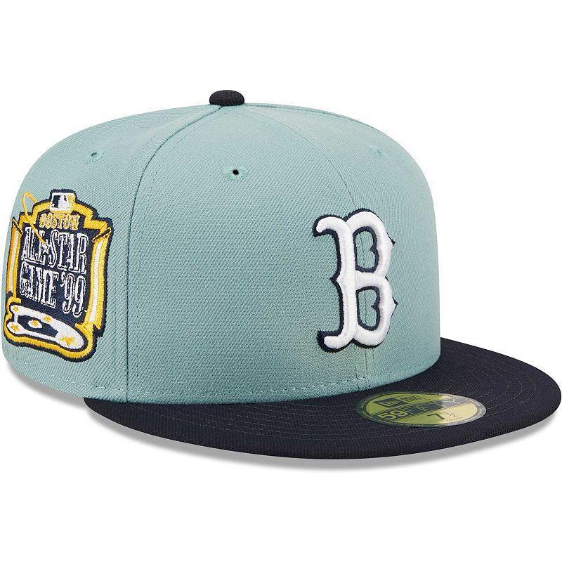 Mens New Era Light Blue/Navy Boston Red Sox Beach Kiss 59FIFTY Fitted Hat Product Image