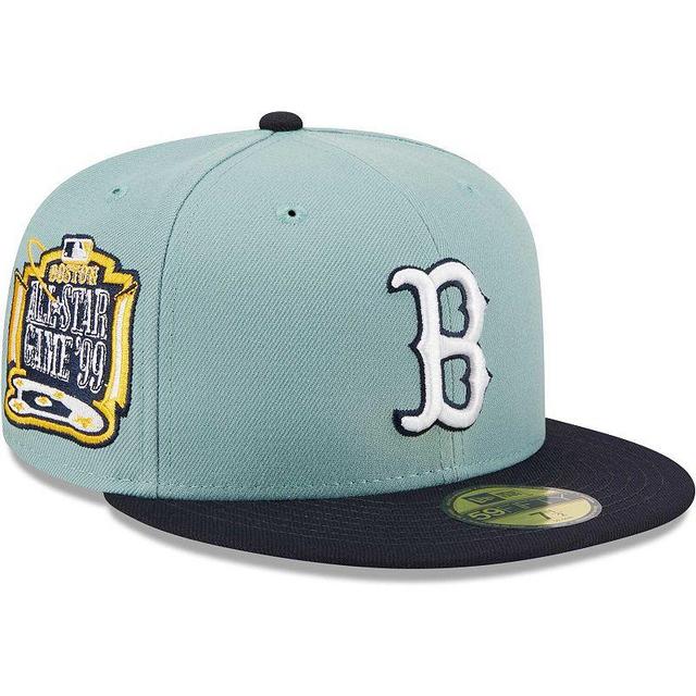 Mens New Era Blue/Navy Boston Red Sox Beach Kiss 59FIFTY Fitted Hat Product Image