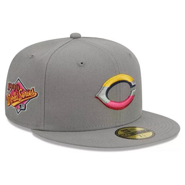 Mens New Era Gray Cincinnati Reds Color Pack 59FIFTY Fitted Hat Product Image