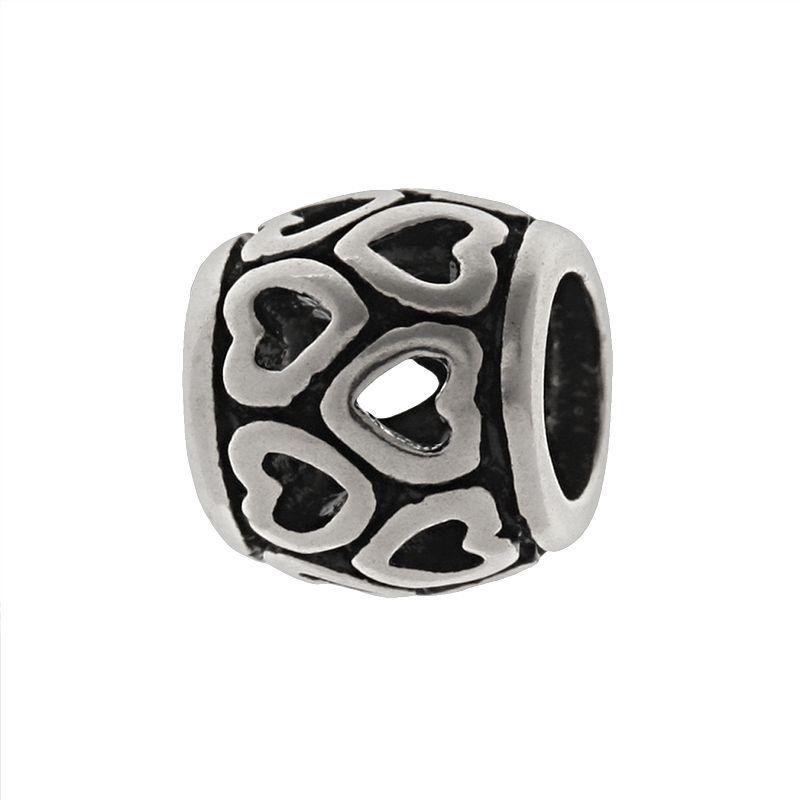 Individuality Beads Sterling Silver Heart Spacer Bead, Womens Product Image