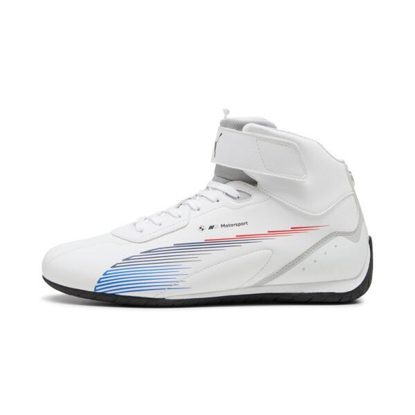 PUMA BMW M Motorsport Neo Cat Mid 2.0 Men's Shoes in White/Cool Light Grey Product Image