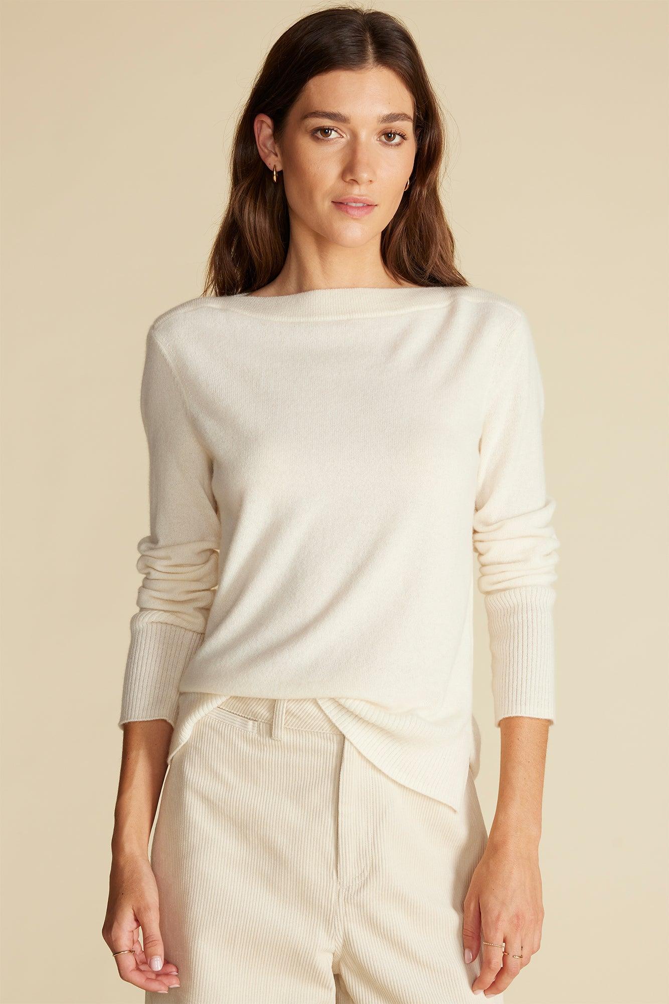 Nadia Cashmere Sweater - Ivory Product Image