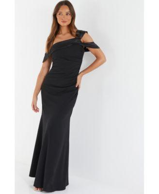 Quiz Womens Satin Trim Maxi Dress Product Image