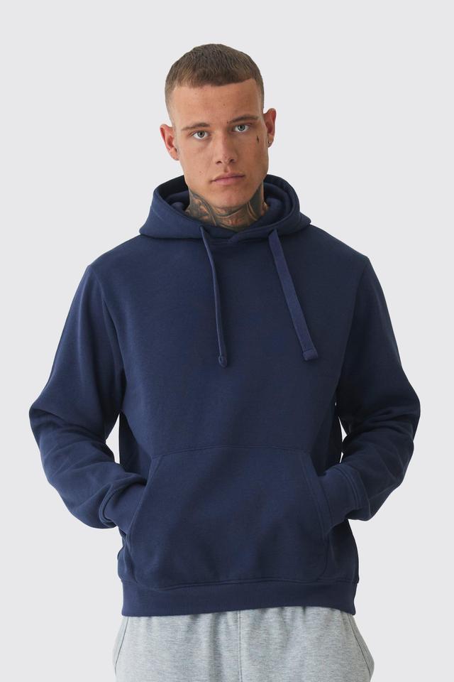 Tall Basic Hoodie In Navy | boohooMAN USA Product Image