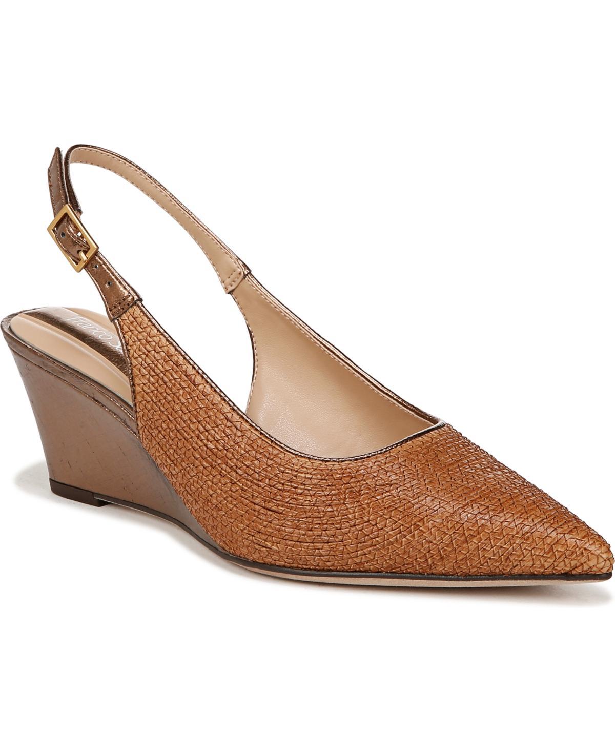 Franco Sarto Tessa Raffia Slingback Wedge Pumps Product Image